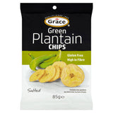 Grace Green Plantain Chips Salted 85g bag, UK version