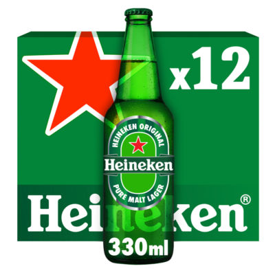 Heineken Premium Lager Beer 12 x 330ml, UK version