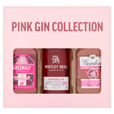 Pink Gin Spirit Selection 3 x 5cl, imported from the UK