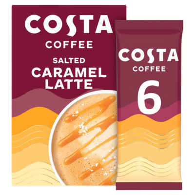 Costa salted caramel latte mix 6 x 17g (102g) - British product
