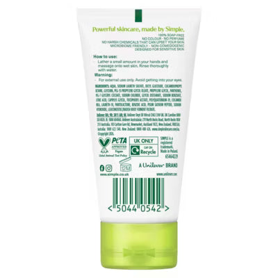 Simple Moisturising Facial Wash 50ml (British brand)