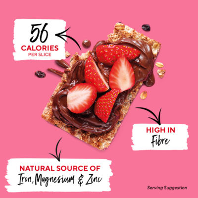 Ryvita fruit crunch currant seed and oat crispbread 200g, imported from the UK