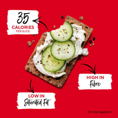Ryvita Cracked Black Pepper Crispbread 200g, imported from the UK