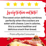 Ryvita Sweet Onion Crispbread 200g, imported from the UK