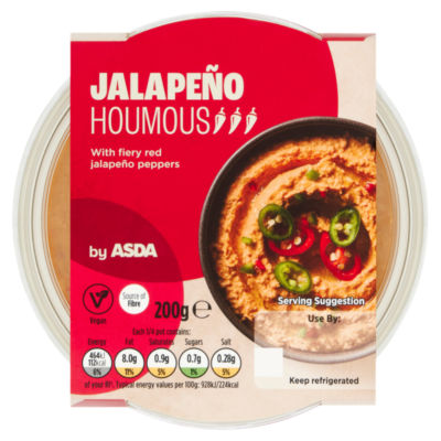 ASDA jalapeño houmous dip 200g - British product