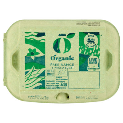 ASDA Organic Free Range Mixed Eggs 328g