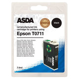 ASDA Epson T0711 Remanufactured Black Ink Cartridge
