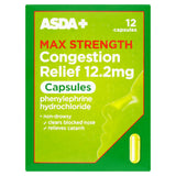 ASDA Max Strength Congestion Relief Capsules 12 Count