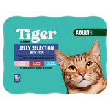 ASDA Tiger Jelly cat food with fish multipack 12x400g (British brand)