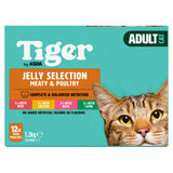 Tiger by ASDA Adult Cat Food Jelly Selection Meaty & Poultry 12 x 100g Pouches GOODS ASDA