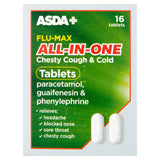 ASDA Flu-Max All-in-One Chesty Cough & Cold Relief Tablets 16 Tablets