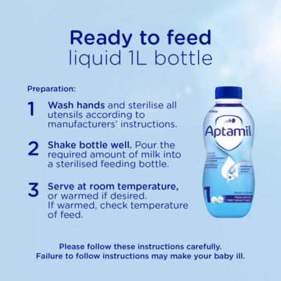 Aptamil first infant milk ready to feed 1L - British product