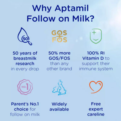 Aptamil follow on milk powder 800g for infants 6-12 months - British product
