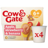 Cow & Gate Apple Strawberry Banana Fruit Pot 6+ Months 4x100g