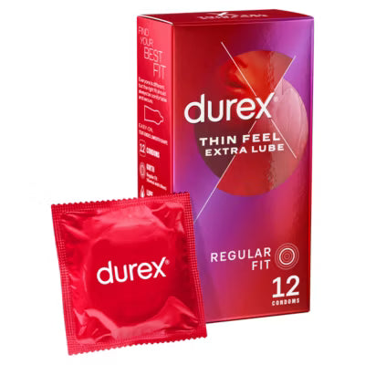 Durex Thin Feel Extra Lube condoms 12 pack - British product