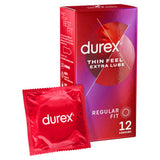Durex Thin Feel Extra Lube condoms 12 pack - British product