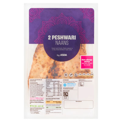 ASDA Peshwari naan bread 2 pack - British product