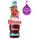 Ribena strawberry no added sugar squash 850ml, imported from the UK