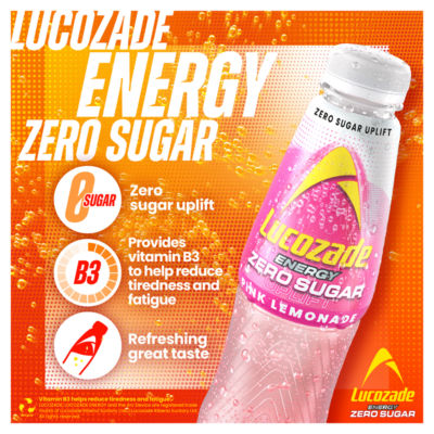 Lucozade energy drink Pink Lemonade 4x380ml, UK version