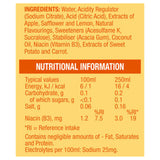 Lucozade sports drink Zero Sugar Orange & Peach 4 x 500ml, UK version