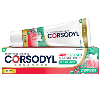 Corsodyl Gum+ Breath & Sensitivity toothpaste 75ml - British product