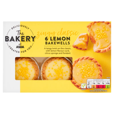 ASDA Lemon Bakewells 6 pack - British product
