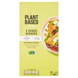 ASDA Plant Based Veggie Burgers 4 Pack 454g