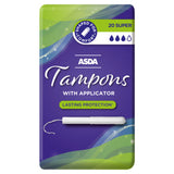 ASDA Super Tampons with Applicator 20 Pack