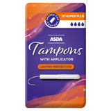 ASDA Super Plus Tampons With Applicator 20 Count