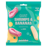 ASDA Giant Shrimps & Bananas Raspberry and Banana Flavour Foam Candy 160g
