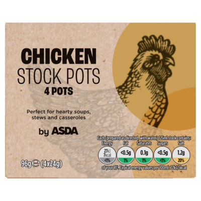 ASDA chicken stock pots 4 x 24g (96g) - British product