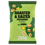 ASDA roasted salted pistachios in shell 200g, imported from the UK