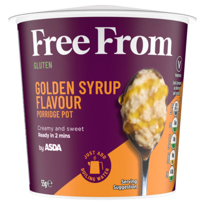 ASDA Free From Golden Syrup Flavour Porridge Pot 55g