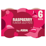 ASDA Raspberry Flavour Jelly Pots Fruit Jelly Snack 6 x 120g (720g)