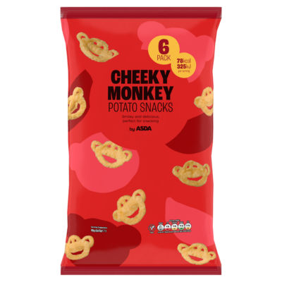 ASDA Cheeky Monkey Potato Snacks Original Flavour 90g - British product