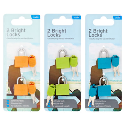 Travels 2 Bright Locks Travel Padlocks