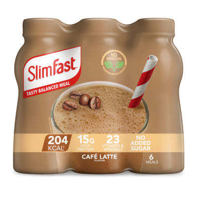 SlimFast Ready to Drink Meal Replacement Shake Café Latte Flavour 6 meals 325ml