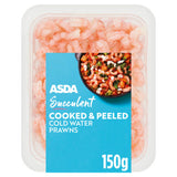 ASDA Cooked Peeled Cold Water Prawns Seafood 150g
