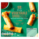 ASDA party vegetable spring rolls 12 pack 216g - British product