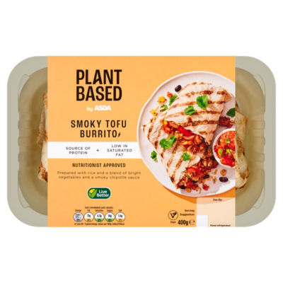 ASDA Plant Based Smoky Tofu Burrito Ready Meal 400g