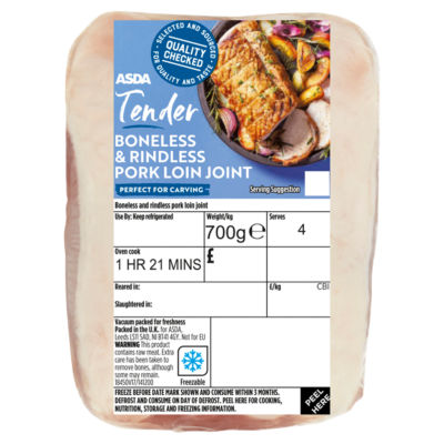 ASDA boneless pork loin joint 700g - British product