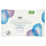 ASDA Clean & Refresh 25 Plastic Free Facial Cleansing Wipes