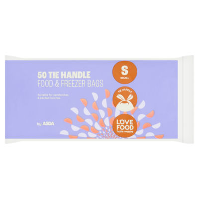 ASDA Tie Handle Food & Freezer Bags Small - British product