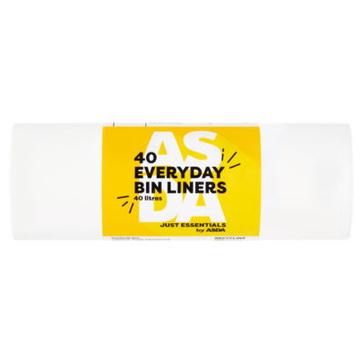 Just Essentials bin liners 40 pack 40 Litre, UK version