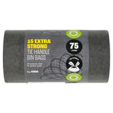 ASDA Extra Strong Tie Handle Bin Bags 75 Litres - British product