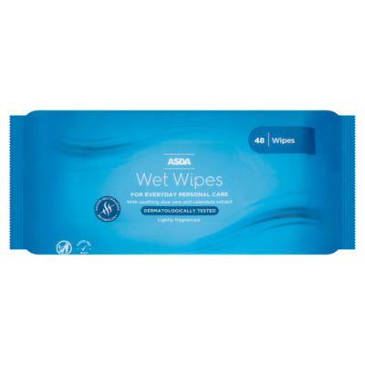 ASDA lightly fragranced personal care wet wipes 48 wipes - British product