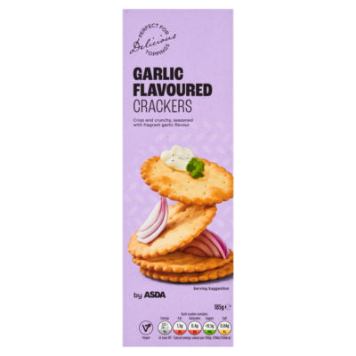 ASDA Garlic Flavoured Crackers Savoury Snack 185g