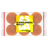 ASDA JUST ESSENTIALS Wholemeal Rolls 6 Pack