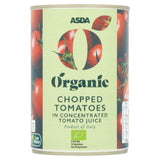 ASDA Organic Chopped Tomatoes in Concentrated Tomato Juice Tinned Tomatoes 400g