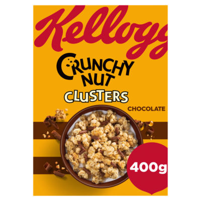 Kellogg's Crunchy Nut Chocolate Clusters cereal 400g, UK version